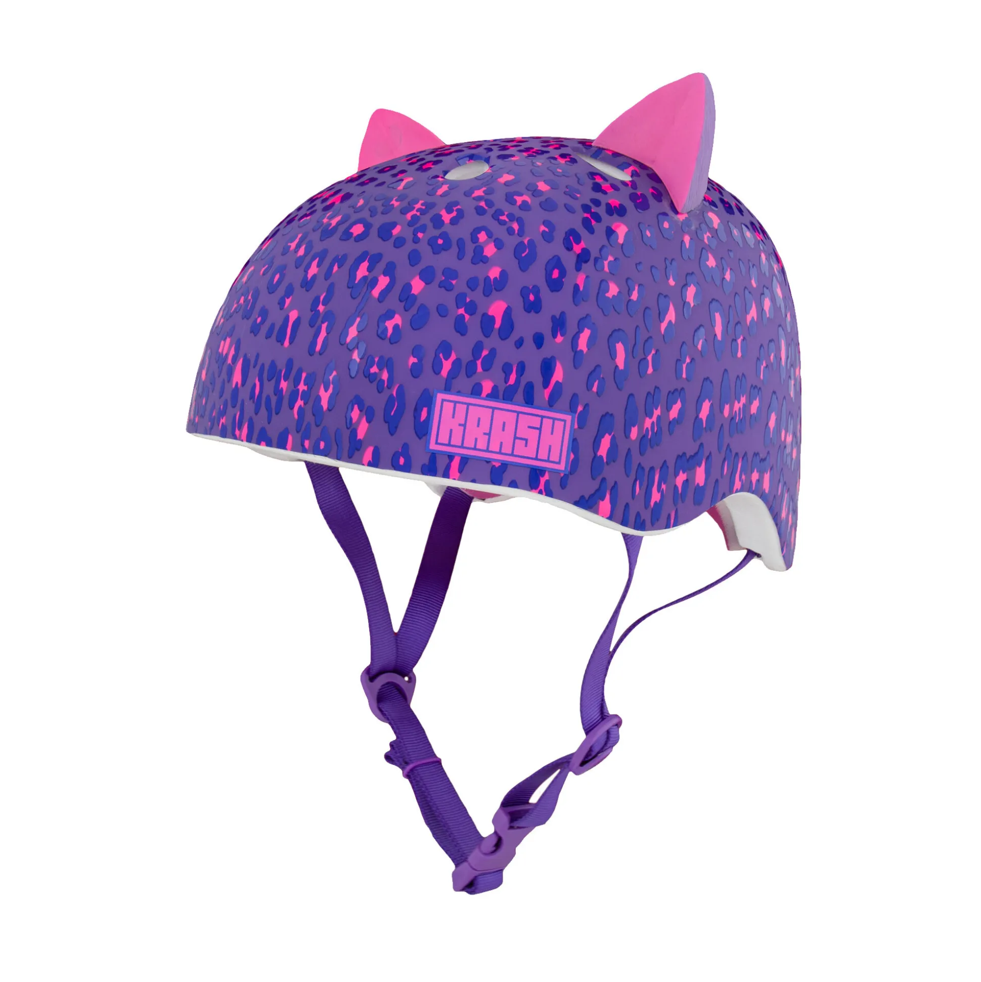 Kids Bell Helmets Leopard Kitty